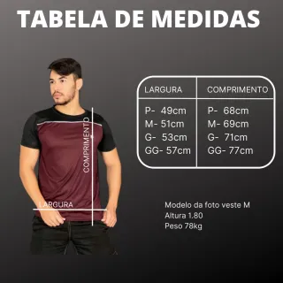 Roupa Masculina Dry Fit Kit 3 Camisas - Academia, Esportes e Casual - Preto/Vinho/Verde