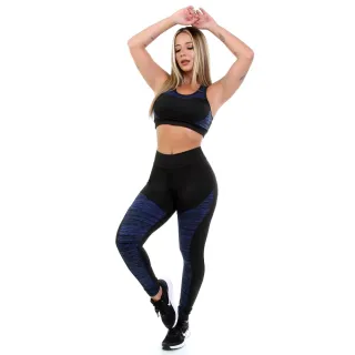Fitness Conjunto Top C/bojo Legging Detalhe em Risca 10659/10660 - Verde