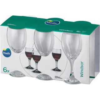 Taças Vinho Tinto Conjunto 6 Unidades Nadir Windsor 250ml