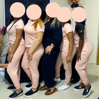 Blusinha Babylook Suave Suede Conjunto Jogging Calça Confortável Fardamento Joguer - Bordô