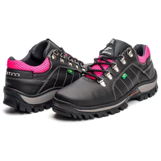 Bota Trabalho Segurança Confortável Frontinni - Tenis Adventure Coturno Trilha - Preto