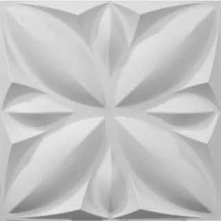 Painel 3D Revestimento Parede Gesso Luxo - Kit com 10 Placas - Estrela Preta