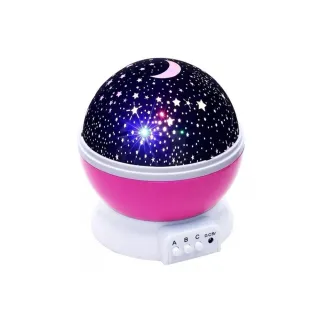 Abajur Projetor Estrela Galaxy 360º - Luminária Star Master 802 - Roxo