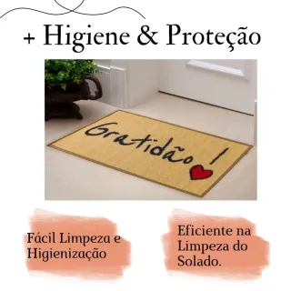 Capacho Estampado Antiderrapante - Tapete de Boas-vindas Emborrachado para Entrada de Casa - ROSA DOCE LAR