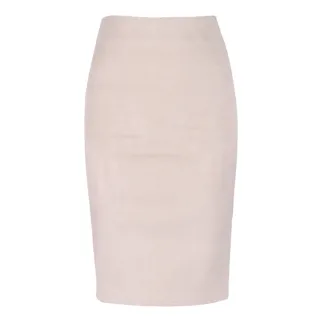 Saia Midi lápis de camurça multicolorida - Moda 2021 - Verde