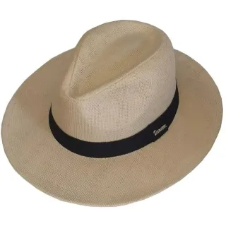 Chapéu Vintage Palha Shantung Faixa Preta - Alta Qualidade - Palha | Faixa Preta