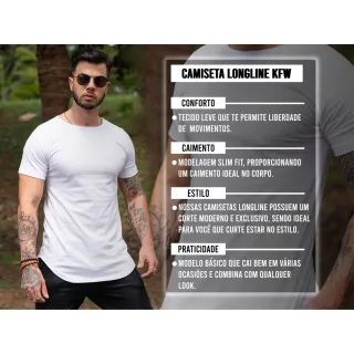 Várias Cores Camiseta Lisa Longline Oversized Swag - Cinza