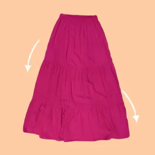 Babado Lisa Com Forro Três Marias Saia Longa - cor lavado