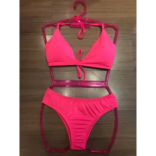 Moda Praia Plus Verão - Biquini Asa Delta Aviador G Com Bojo - Verde Militar