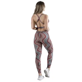 Fitness Feminino Suplex Estampado Macacão Bojo - Sortidas - P