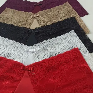 Calcinha Caleçon Renda Luxo Plus Size - Kit 5 unidades - 52