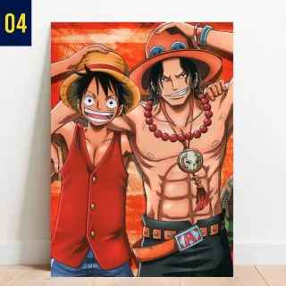 Placa Decorativa Mosaico Anime One Piece Desenho Modular Vintage Infantil - 02