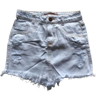 Saia Cintura Alta Destroyed Feminina Off White Jeans - 36