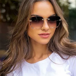 Estética UV400 Óculos de Sol Tons para Mulheres/Homens - Raryel - Quadrado Marrom