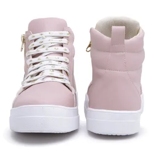 Tênis Rosa Cano Longo Botinha de Crossfit Feminino Sneaker - 38