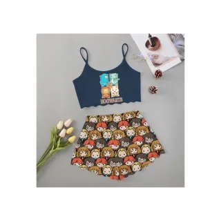 Moda verão: Pijama feminino personagens adulto - Roupa de dormir baby Doll - M15