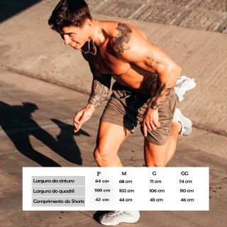 Bermuda Masculina Térmica Esportiva 2 em 1 - Raryel - Shorts Empire Preto