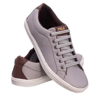 Promoção Kit Sapatenis Masculino Polo Dan - 3 Pares - 38 Preto-cinza-café