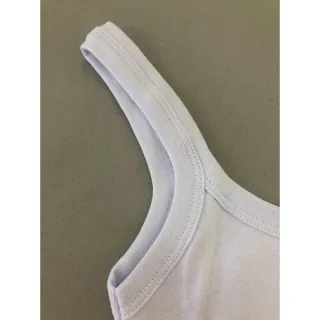 Regata branca alcinha em algodão com elastano - P 36-38