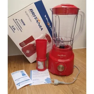 Liquidificador Vermelho Britânia Turbo BLQ970P - 4 Velocidades 900W - Único