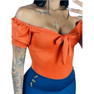 Moda Evangelica - Blusa Feminina Manga Curta para Amamentação - Cinza
