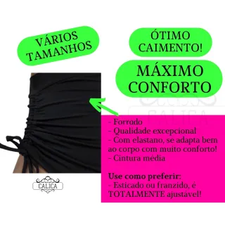 Moda Praia Feminino: Biquíni Calcinha Shorts Sunquini Forrado e Ajustável - Preto