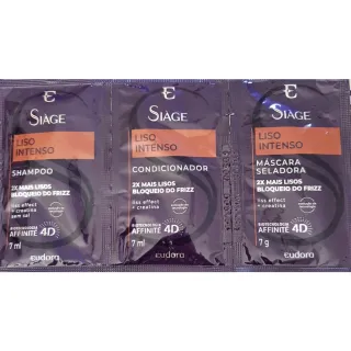 Kit Capilar Sache Liso Intenso: Shampoo, Condicionador e Máscara de 7ml - Único