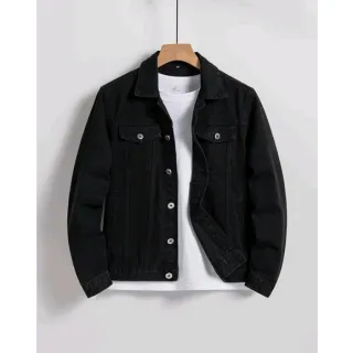Jaqueta Casual Masculina Preto Jeans Tradicional - Azul Escuro