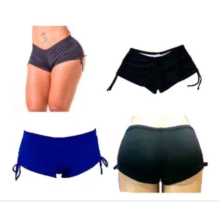 Sunquini com regulador lateral, shortinho praia suquini 40 a 52 - Preto