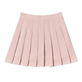 Saia Plissada Rosa Feminina Mini Coreana - Pink