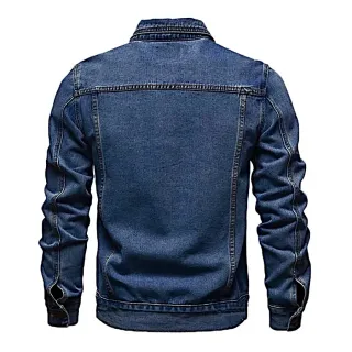 Masculina Jaqueta Jeans - Azul