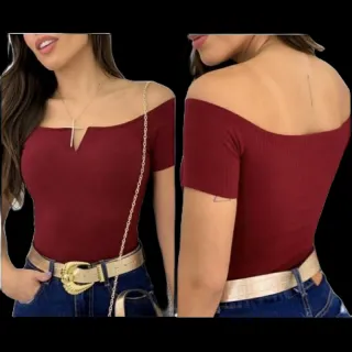 Veste Feminina Canelada com Detalhe em V - Tamanhos M, G e GG - Verde Militar