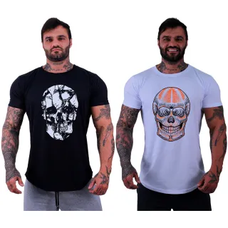 Camisetas Longline MXD Conceito Malha 30.1 Penteada - Kit com Estampas Fitness Sport Academia Animais - Opção 08