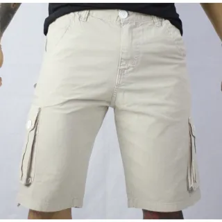 Brim jeans bermuda masculina cargo - Vinho/vermelho