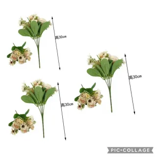 Flores Artificiais Rosa Cabeças Peônia MT1113-5 - Decoração - Kit com 3 unidades - LILAS