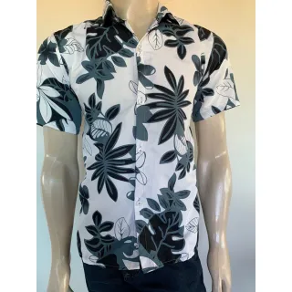 Camisa Masculina Manga Curta Estampa Floral - Compre Online na Raryel - 1