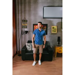 Bermuda Social Masculina Sarja Esporte Fino - CREME AREIA