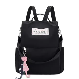 Chaveiro anti furto feminino: mochila de nylon com estilo - Fúcsia