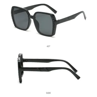 Armação Vintage Feminina para Óculos de Sol Quadrados UV400 - C7.Leopardo E MARROM