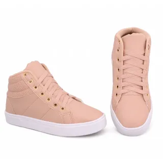 Promoção Imperdível: Tênis Botinha Feminina Cano Alto em Alta Moda, Casual e Lazer! - Branco