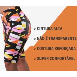 Legging Estampada Capri Suplex Cintura Alta - Pronta Entrega - Preto