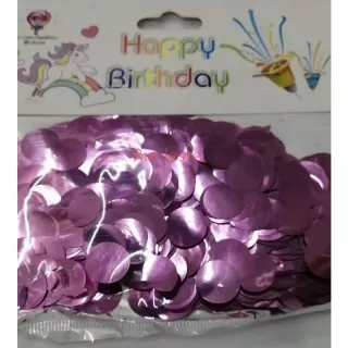 Confetes Metalizados 15g Para Decoração de Festas Bexiga Topo de Bolo Carnaval - Pink - P