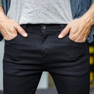 Calça Skinny Jeans Premium Masculina Preta com Lycra - Preta