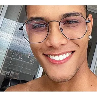 Proteção Uv400 óculos de Sol Hexagonal masculino e feminino em promoção - HX PRATA C/ PRETO SEM MARCA