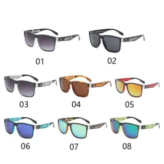 Óculos masculinos retrô com moldura quadrada e lentes polarizadas - 04