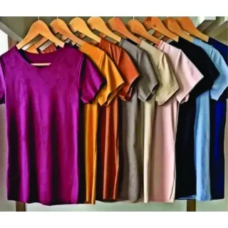 Camisetas femininas básicas, diversas cores e tamanhos. Frete grátis acima de duas unidades! - Terracota