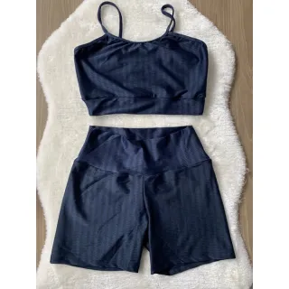 Top + Short Cirre 3D Fitness de Alta Qualidade - Pink