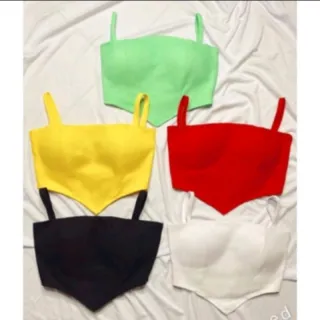 Top Cropped com alcinha, bojo Suflex (R-121) - Preto