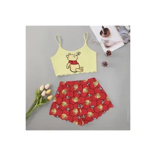 Moda verão: Pijama feminino personagens adulto - Roupa de dormir baby Doll - M15