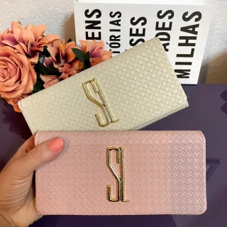 Bolsa de Mão e Necessaire Maquiagem Santa Lolla/ Carteira Feminina - ROSE CARTEIRA SL